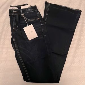 KANCAN MID RISE DENIM FLARES - 5/26